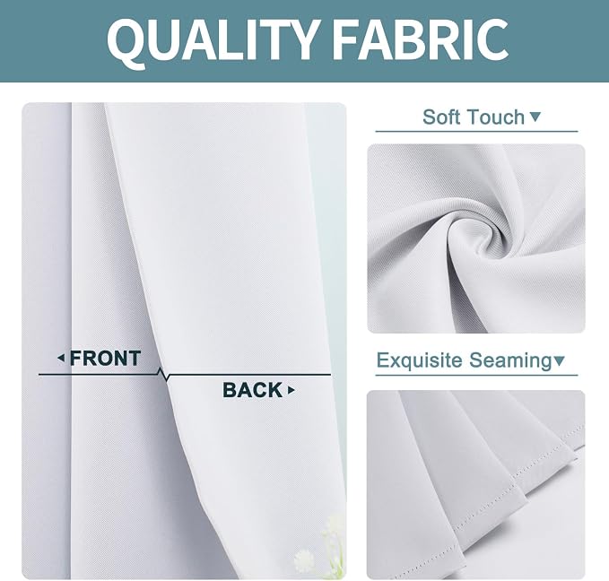 ChrisDowa Room Divider Curtain 120 Inches Long, Wide Blackout Sliding Door - Image 4