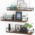 Amaoot Floating Shelves Set of 3, Home Wood Wall Shelf, Farmhouse Shelf by Amoot