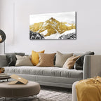 Large Golden Mountain Wall Art Abstract Black and Gold Mountain Wall Decor - Image 6