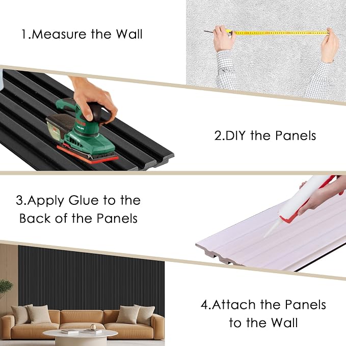 16-Pack 3D Slat Wall Panels — Soundproof Faux Wood Panels - Image 7
