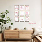 Pink Bows Bible Verse Christian Canvas Wall Art Set of 9, Trendy Posters Prints - Image 2