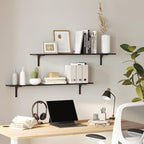 DINZI LVJ Long Wall Shelves, 47.3Inch Wall Mounted Shelves Set of 2, Extra - Image 6