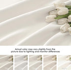 MIULEE Ivory Back Tab Blackout Curtains 108 Inch Long 2 Panels Set - Image 8