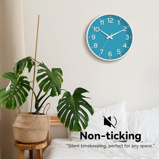 Roymnie Wall Clock, Silent Wall Clocks Battery Operated 8 Inch-Modern Non - Image 5