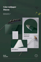 Dimoon 236''x17.7'' Dark Green Peel and Stick Wallpaper Contact Paper Modern - Image 4