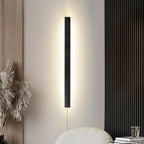 KELUOLY Modern Plug in Wall Sconces, 23.6 inch Frosted Black LED Long Wall - Image 9