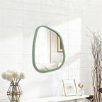 Asymmetrical Mirror for Wall Irregular Wood Frame Modern Unique Wall Mirror - Image 2