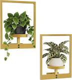 Bamworld Gold Plant Stand Indoor, Plant Hanger Wall Planters by Bamworld