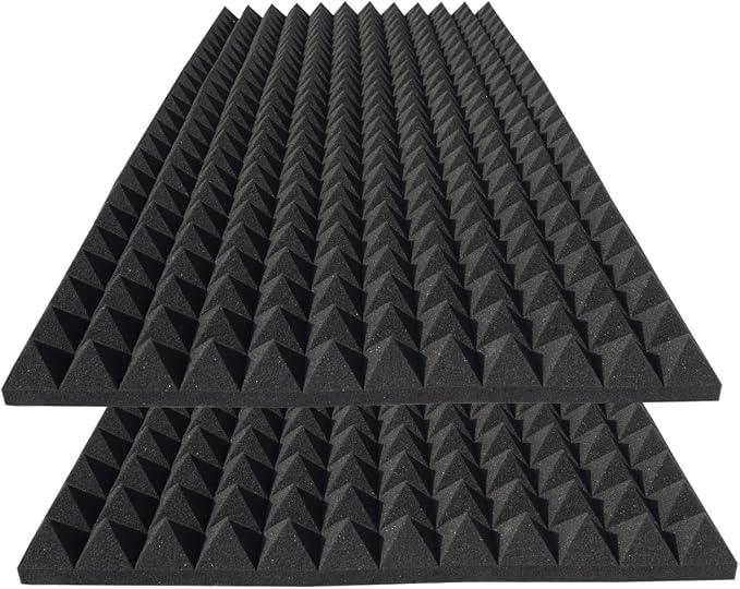 2 Pack Sound Proof Foam Panels for Walls, High Density Fire Resistant by Unknown