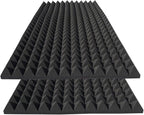 2 Pack Sound Proof Foam Panels for Walls, High Density Fire Resistant by Unknown