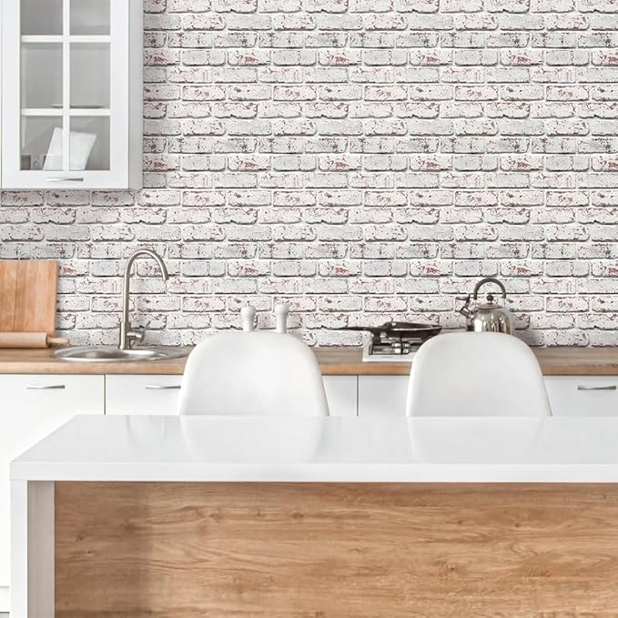 COMSTICKC 3D Faux Brick Wall Panel Peel and Stick, Ultra-Light Thin PVC Brick - Image 2