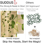 suddus 200 LED Vine with Light Plug in, 6.5ft x 6.5ft Eucalyptus Fairy Curtain - Image 6