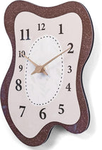 Mid Century Retro Irregular Shape Wall Clock, Silent Non-Ticking Battery - Image 9