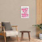 Drimiler Retro Newspaper Pink Font Poster What If It All Works Out Canvas Wall - Image 7