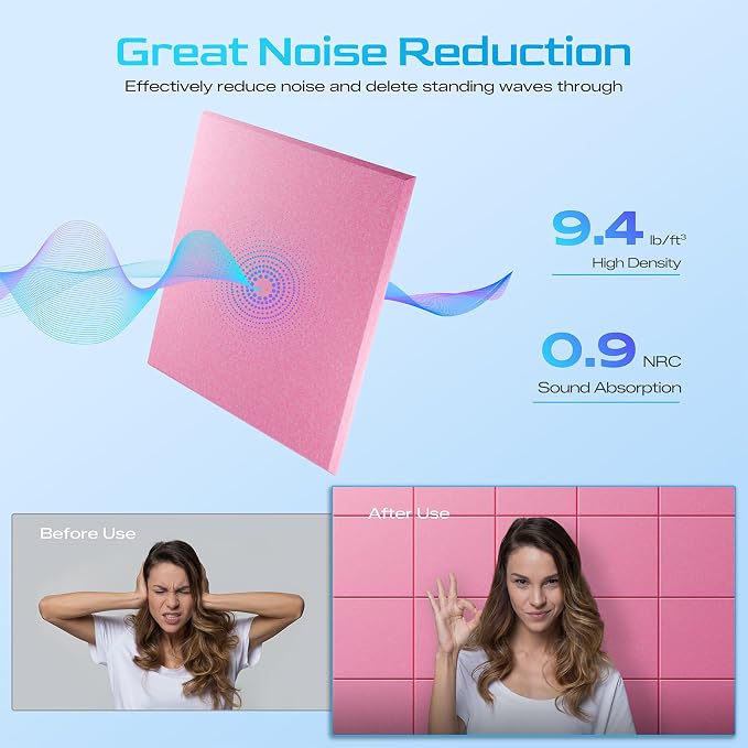 22 Pack Self-Adhesive Acoustic Panels, Soundproof Wall Panels - Image 3