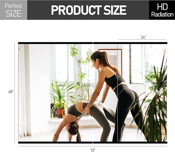 TRAHOME Home Gym Mirror for Wall, Glass Frameless Body Large Mirror for Home Gym - Image 7