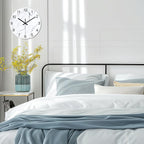 White Marble Glass Wall Clocks Battery Operated 12 Inch Abstract Decorative - Image 4