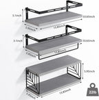 Fixwal Wall Mounted Bathroom Shelves Over Toilet, Rustic Wood Floating Shelves - Image 2