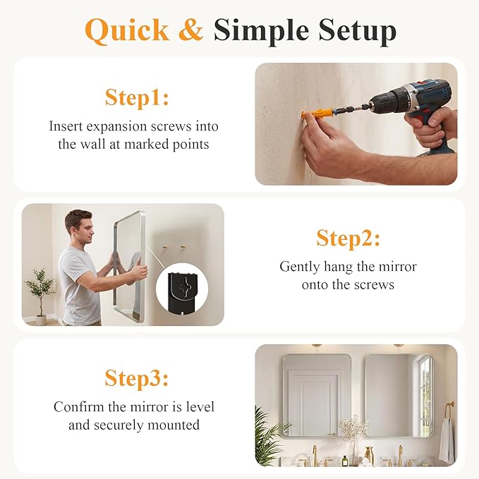 NEWBULIG 30X40 Inch Bathroom Mirror - Image 5