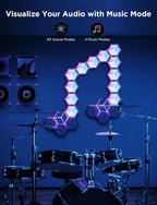 Govee Glide Hexagon Light Panels Ultra, RGBIC 3D Wall Lights - Image 8