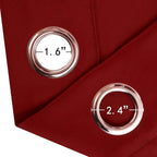LEMOMO Blackout Curtains 66 x 72 Inch Long Red Curtains Set of 2 Panels Room - Image 5