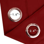LEMOMO Blackout Curtains 66 x 54 Inch Long Red Curtains Set of 2 Panels Room - Image 5
