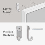 U Brands Farmhouse Linen Bulletin Board, Wall Mounted Pin Board - Image 5