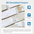 COMSTICKC 3D Faux Brick Wall Stickers Wall Panels, Small Brick Size, Thin PVC - Image 4