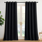 NICETOWN Room Darkening Draperies Curtains Panels, 2 Panels Black W52 x L102 by NICETOWN