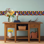 Colorful Floral Wallpaper Border 196x4 Inch Peel and Stick Wall Border - Image 6