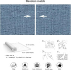 Blue Grasscloth Wallpaper Peel and Stick 472inch Textured Linen Contact Paper - Image 4