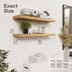 BAOBAB WORKSHOP Natural Wood Floating Shelves - Image 3