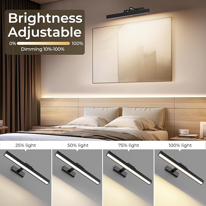 Afyuol Picture Lights for Wall, Battery Operated Gallery Light 16in for - Image 5