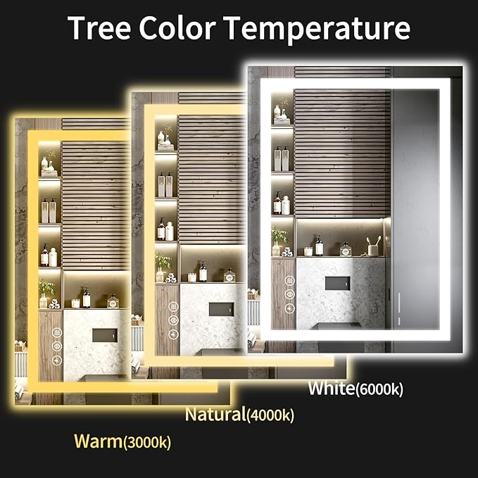 LED Bathroom Mirrors 36"x40" Bathroom Mirror - Image 5