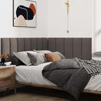 IFNOW Upholstered Wall Mounted Headboard, 3D Soundproof Peel and Stick Panels - Image 2