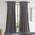 NICETOWN Living Room Grey Velvet Curtains, Sound and Sunlight Reducing Heavy by NICETOWN
