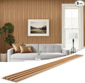 WPC Slat Wall Panels 8 Pack 96" x 6.6", Waterproof Fluted Wall Paneling by LARWORKS