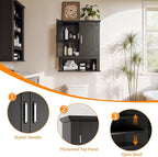 VINGLI Bathroom Wall Cabinet, Adjustable Hanging Storage Organizer Over Toilet - Image 6