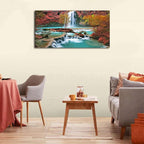Tropical Forest Wall Art for Living Room Nature Waterfall Landscape Pictures - Image 3