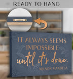 HoneyKICK Nelson Mandela Inspirational Quote Canvas Wall Art - Image 4