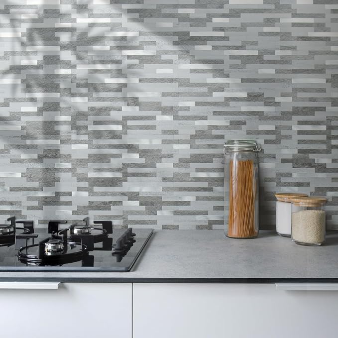 AULIGET 2 Sheets Faux Stone Peel and Stick Backsplash - Image 2