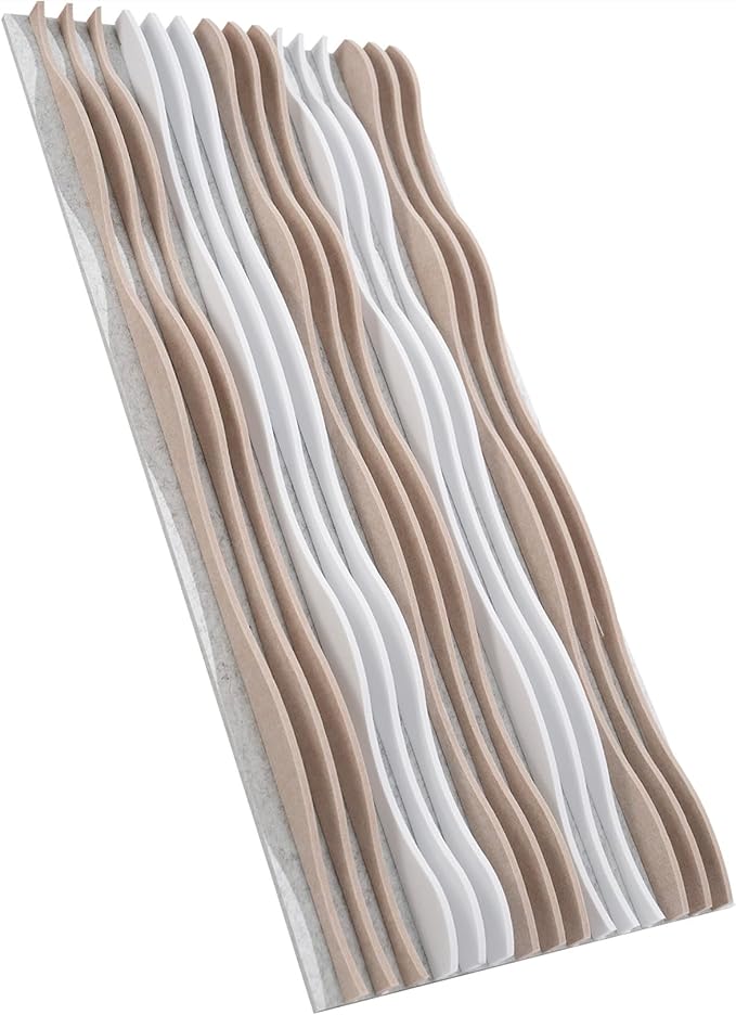 Large Acoustic Wall Panels 47.2"x23.6"x1.57"4-Pack, 3D DIY Wave Sound Proof by Staytunedforournewproduct