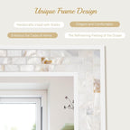 Mosaic Bathroom Mirrors for Wall 24x36 Inch, Natural Mother of Pearl Inlay - Image 3