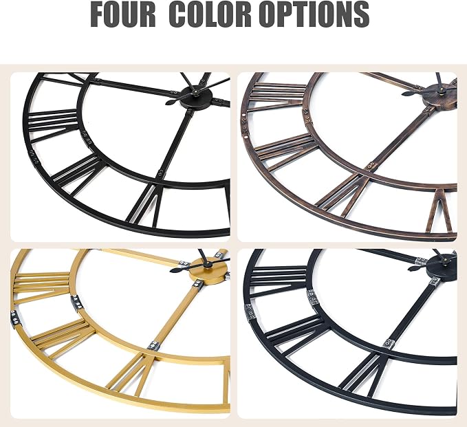 48 Inch Large Wall Clock for Living Room Decor – Easy-Assembly Silent - Image 7