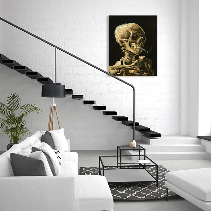 1 KINGO Van Gogh Canvas Wall Art: Skull of a Skeleton - Image 4