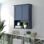 VANIRROR Navy Blue Bathroom Cabinet Wall Mounted - Image 8
