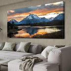 Extra Large Mountain Wall Art for Living Room Sunset Nature Grand Teton Wall - Image 6