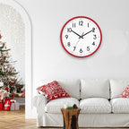 HZDHCLH Wall Clock Red, Silent Wall Clocks Battery Operated 12 Inch Modern Non - Image 6