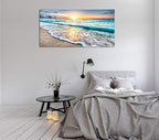 Baisuart S02262 Canvas Prints Wall Art Beach Sunset Ocean Waves Nature Pictures - Image 5