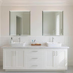 Frameless Bathroom Mirror for Wall, Rectangle Beveled Edge Mirror for Over Sink - Image 3